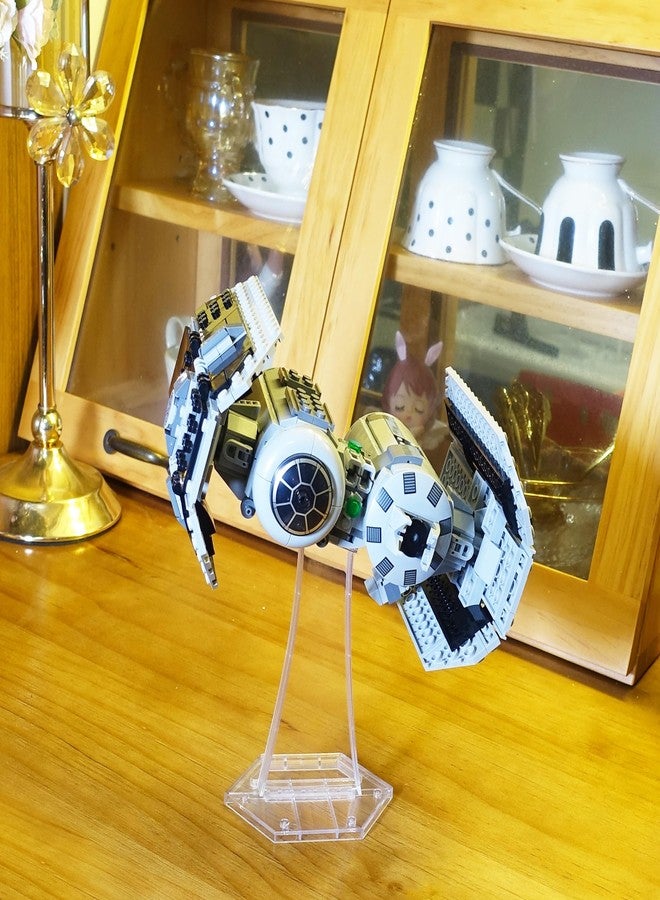 حامل عرض BrickVisions لـ LEGO 75393 9493 75273 75301 75102 75218 X-wing Starfighter، 75347 TIE Bomber، 75316 Mandalorian Starfighter Kit، عرض بزاوية، حامل عرض بلاستيكي شفاف فقط. - Image 5
